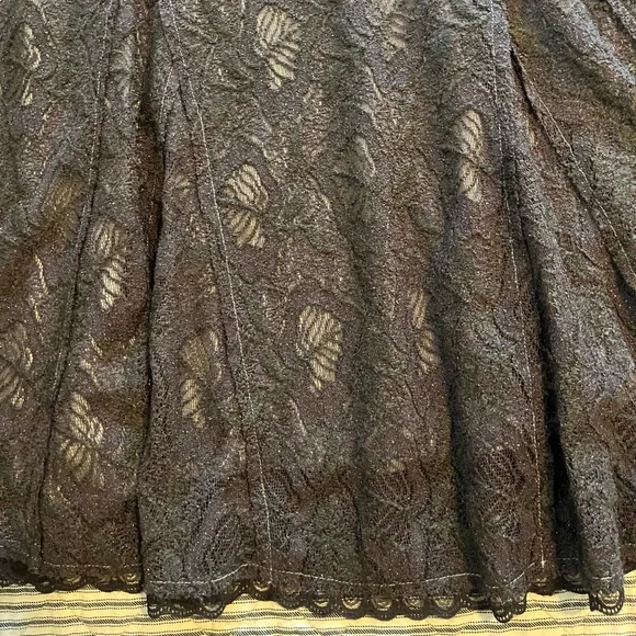 Kimchi Blue Lace A-Line Skirt in Charcoal - Picture 3 of 10